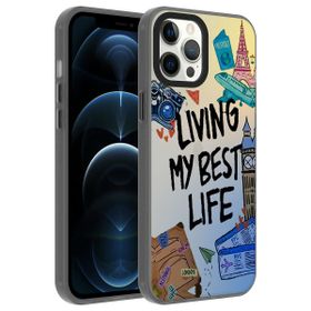 Zore Apple iPhone 12 Pro Desenli Dragon Sert Kapak Kılıf