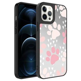 Zore Apple iPhone 12 Pro Max Aynalı Desenli Kamera Korumalı Parlak Mirror Kapak Kılıf