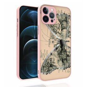 Zore Apple iPhone 12 Pro Max Desenli Kamera Korumalı Parlak Nora Kapak Kılıf
