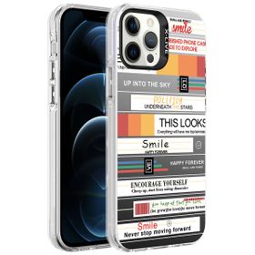 Zore Apple iPhone 12 Pro Max Desenli Silver Sert Kapak Kılıf
