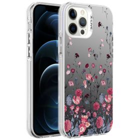 Zore Apple iPhone 12 Pro Max Desenli Silver Sert Kapak Kılıf