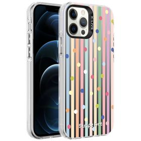 Zore Apple iPhone 12 Pro Max Desenli Silver Sert Kapak Kılıf