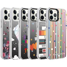 Zore Apple iPhone 12 Pro Max Desenli Silver Sert Kapak Kılıf