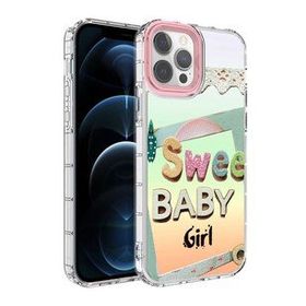 Zore Apple iPhone 12 Pro Max Kamera Korumalı Renkli Desenli Sert Silikon Korn Kapak Kılıf