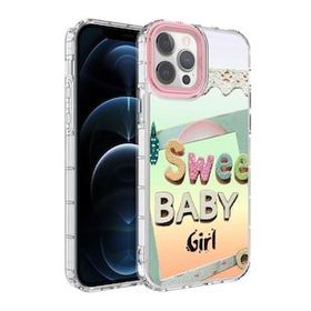 Zore Apple iPhone 12 Pro Max Kamera Korumalı Renkli Desenli Sert Silikon Korn Kapak Kılıf