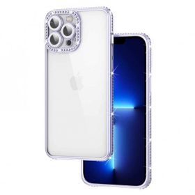 Zore Apple iPhone 12 Pro Max Kamera Korumalı Taşlı Mina Kapak Kılıf