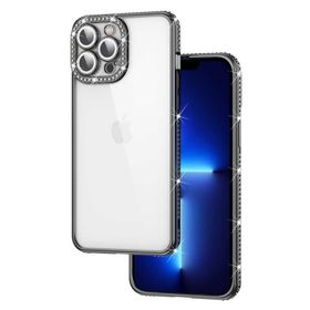 Zore Apple iPhone 12 Pro Max Kamera Korumalı Taşlı Mina Kapak Kılıf