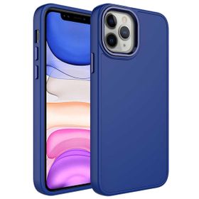 Zore Apple iPhone 12 Pro Max Metal Çerçeve Buton Tasarımlı Silikon Luna Kapak Kılıf