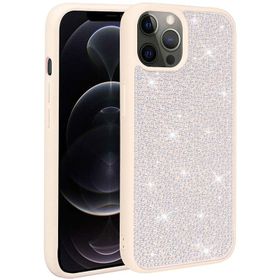 Zore Apple iPhone 12 Pro Max Parlak Taşlı Tasarım Ston Kapak Kılıf