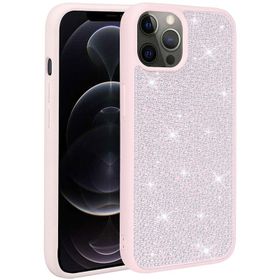 Zore Apple iPhone 12 Pro Max Parlak Taşlı Tasarım Ston Kapak Kılıf