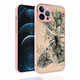 Zore Apple iPhone 12 Pro Max Uyumlu Desenli Kamera Korumalı Parlak Nora Kapak NO4 Cep Telefonu Kılıfı