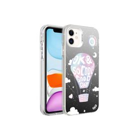 Zore Apple iPhone 12 Pro Max Uyumlu Desenli Silver Sert Kapak Balon Cep Telefonu Kılıfı