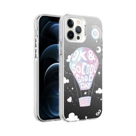 Zore Apple iPhone 12 Pro Max Uyumlu Desenli Silver Sert Kapak Balon Cep Telefonu Kılıfı