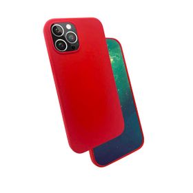 Zore Apple iPhone 12 Pro Max Uyumlu Kırmızı Silk Silikon Kılıf