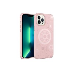 Zore Apple iPhone 12 Pro Max Uyumlu Rose Gold Wireless Şarj Özellikli Desenli Hot Kapak Kılıf