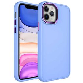 Zore Apple iPhone 12 Pro Metal Çerçeve Buton Tasarımlı Silikon Luna Kapak Kılıf