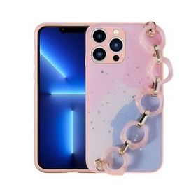 Zore Apple iPhone 12 Pro Simli Desenli El Askılı Tutacaklı Elsa Silikon Kapak Kılıf