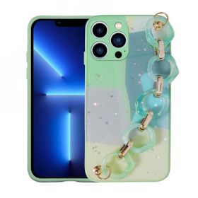 Zore Apple iPhone 12 Pro Simli Desenli El Askılı Tutacaklı Elsa Silikon Kapak Kılıf
