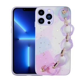 Zore Apple iPhone 12 Pro Simli Desenli El Askılı Tutacaklı Elsa Silikon Kapak Kılıf