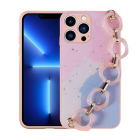 Zore Apple iPhone 12 Pro Simli Desenli El Askılı Tutacaklı Elsa Silikon Kapak Kılıf