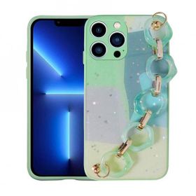Zore Apple iPhone 12 Pro Simli Desenli El Askılı Tutacaklı Elsa Silikon Kapak Kılıf