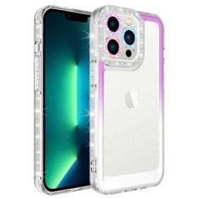 Zore Apple iPhone 12 Pro Simli ve Renk Geçiş Tasarımlı Lens Korumalı Park Kapak Kılıf