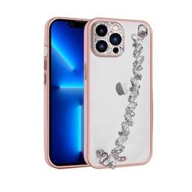 Zore Apple iPhone 12 Pro Taş Süslemeli Kamera Korumalı El Tutamaçlı Blazer Kapak Kılıf