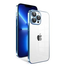 Zore Apple iPhone 12 Pro Uyumlu Kamera Korumalı Renkli Çerçeveli Garaj Kapak Mavi Açık Cep Telefonu Kılıfı