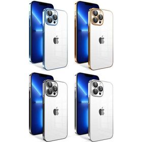 Zore Apple iPhone 12 Pro Uyumlu Kamera Korumalı Renkli Çerçeveli Garaj Kapak Mavi Açık Cep Telefonu Kılıfı