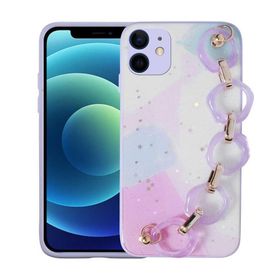 Zore Apple Iphone 12 Simli Desenli El Askılı Tutacaklı Elsa Silikon Cep Telefonu Kılıfı