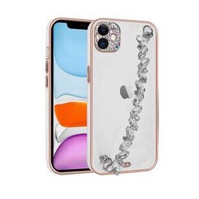 Zore Apple Iphone 12 Taş Süslemeli Kamera Korumalı El Tutamaçlı Blazer Kapak Kılıf