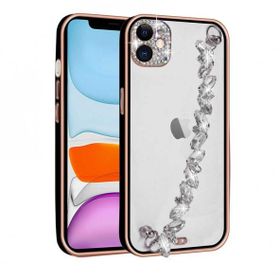 Zore Apple Iphone 12 Taş Süslemeli Kamera Korumalı El Tutamaçlı Blazer Kapak Kılıf