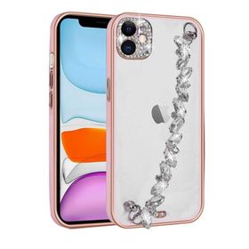 Zore Apple Iphone 12 Taş Süslemeli Kamera Korumalı El Tutamaçlı Blazer Kapak Kılıf