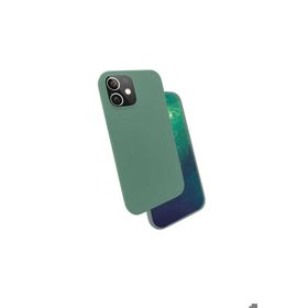 Zore Apple iPhone 12 Uyumlu Koyu Yeşil Silk Silikon Kılıf
