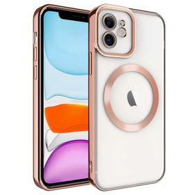 Zore Apple iPhone 12 Uyumlu Magsafe Wireless Şarj Özellikli Setro Gold Silikon Kılıf