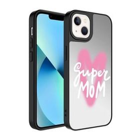 Zore Apple iPhone 13 Aynalı Desenli Kamera Korumalı Parlak Mirror Kapak Kılıf