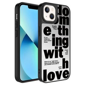Zore Apple iPhone 13 Aynalı Desenli Kamera Korumalı Parlak Mirror Kapak Kılıf