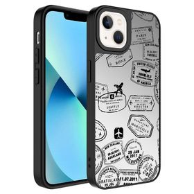 Zore Apple iPhone 13 Aynalı Desenli Kamera Korumalı Parlak Mirror Kapak Kılıf