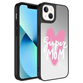 Zore Apple iPhone 13 Aynalı Desenli Kamera Korumalı Parlak Mirror Kapak Kılıf