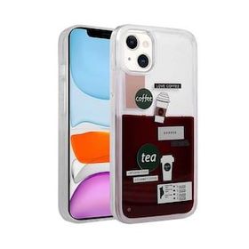Zore Apple iPhone 13 Desenli Sıvılı Drink Silikon Kapak Kılıf
