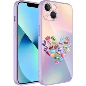 Zore Apple iPhone 13 Kamera Korumalı Desenli Sert Silikon Epoksi Kapak Kılıf