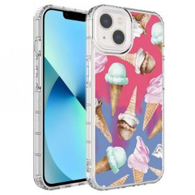 Zore Apple Iphone 13 Kamera Korumalı Renkli Desenli Sert Korn Silikon Cep Telefonu Kılıfı