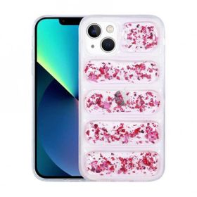 Zore Apple Iphone 13 Kamera Korumalı Simli Airbagli Dalga Kapak Kılıf