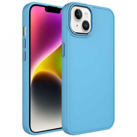 Zore Apple iPhone 13 Metal Çerçeve Buton Tasarımlı Silikon Luna Kapak Kılıf