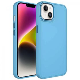 Zore Apple iPhone 13 Metal Çerçeve Buton Tasarımlı Silikon Luna Kapak Kılıf