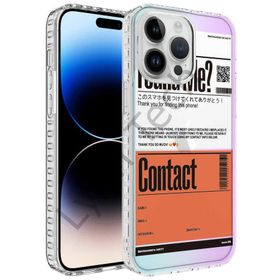 Zore Apple iPhone 13 Pro Airbag Kenarlı Renkli Desenli Silikon Elegans Kapak Kılıf