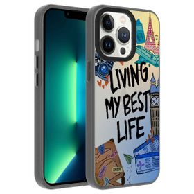 Zore Apple iPhone 13 Pro Desenli Dragon Sert Kapak Kılıf
