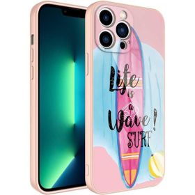 Zore Apple iPhone 13 Pro Kamera Korumalı Desenli Sert Silikon Epoksi Kapak Kılıf