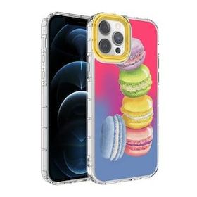 Zore Apple Iphone 13 Pro Kamera Korumalı Renkli Desenli Sert Korn Silikon Cep Telefonu Kılıfı