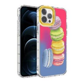 Zore Apple Iphone 13 Pro Kamera Korumalı Renkli Desenli Sert Korn Silikon Cep Telefonu Kılıfı